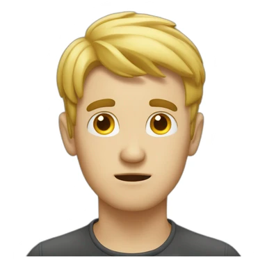 guy thinking with thought buble at head sticker