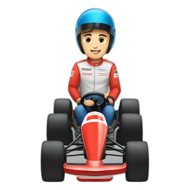 Charle Leclerc doing go kart sticker