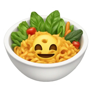 Vegetarian food in a bowl sticker