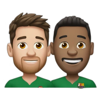 Messi embrasse ronaldo sticker