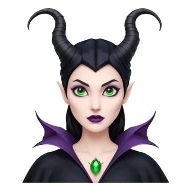 Maleficent villain with horns sticker