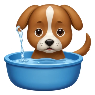Dog, water bowl sticker