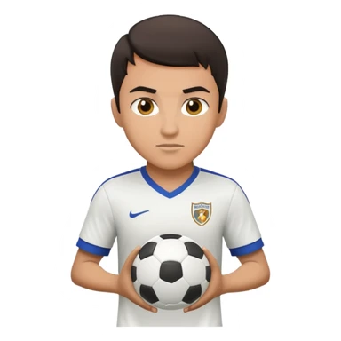 Soccer player with defense pose, short dark hair sticker
