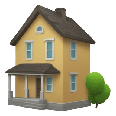 a house outline with a plus sign on it sticker