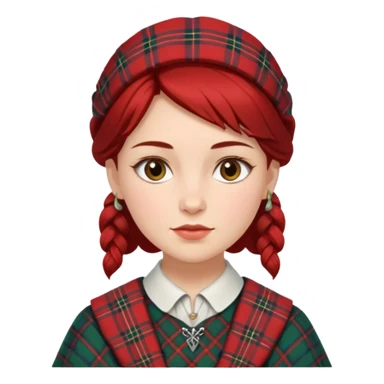 female with scottish attaire sticker