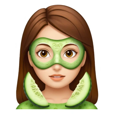 face mask cucumber girl sticker
