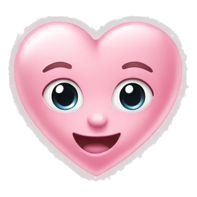 Baby pink heart with white sparkles  sticker