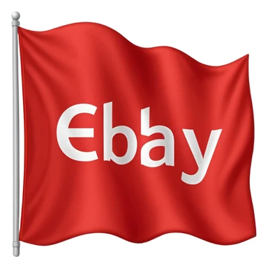 red flagg with ebay words on them sticker