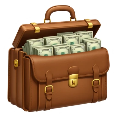 money filled briefcase sticker