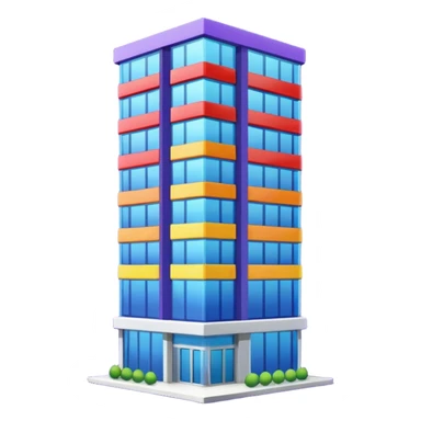 I want a 7 floors building with 7 colours. Starting with violet, indigo, blue, green, yellow, orange , red sticker