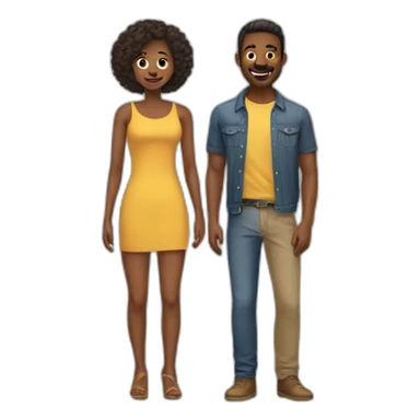 Couple allongé  sticker