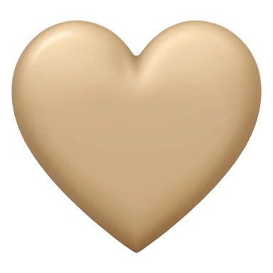 Beige heart emoji sticker