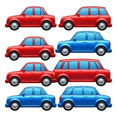 Line of cars  sticker