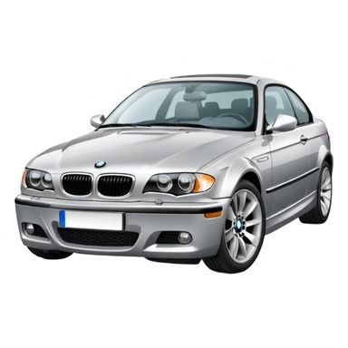 BMW 330ci car three-quarter front view sticker