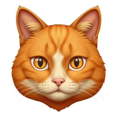 orange cat missing his right eye sticker