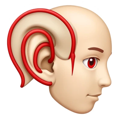 icon of an ear with a bold red line crossing through it, symbolizing ignore sticker