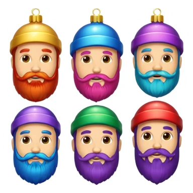 Beard ornaments sticker