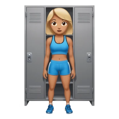 Girl gym locker room sticker