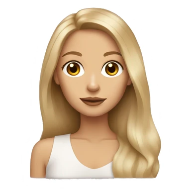 long dirty blonde hair, brown eyes, caucasian lady with tan chihuahua sticker