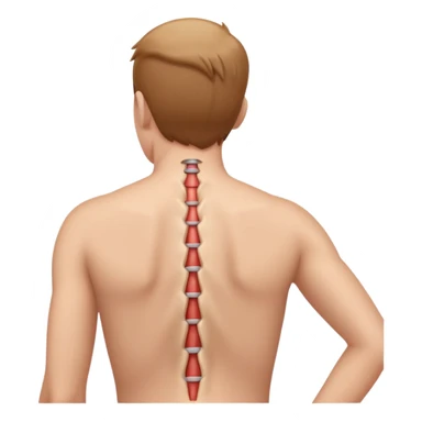 back pain, focus on humen back sticker