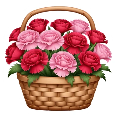 basket of carnations flowers sticker