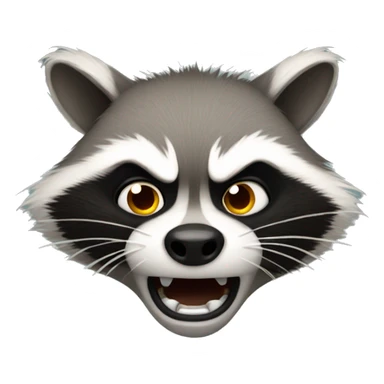 Angry racoon sticker