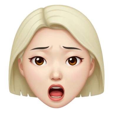 Asian Women in agony sticker