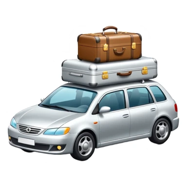 
Car with suitcases on the roof sticker