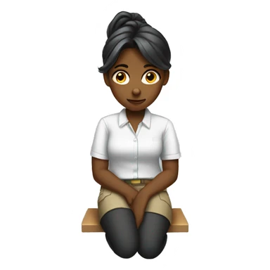 Girl bored at work sticker