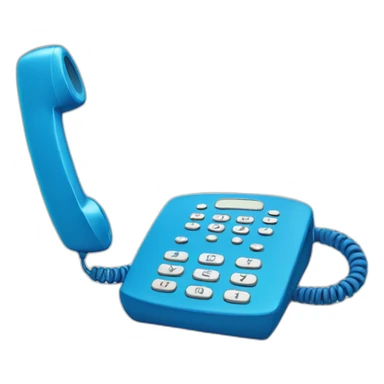 blue handset phone sticker
