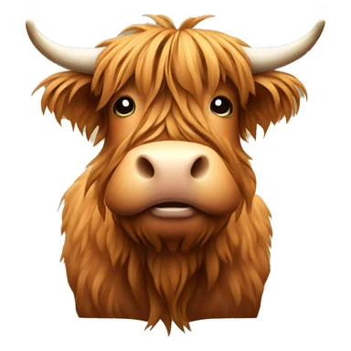 Highland cow with scottish plaid and a pleasant expression sticker