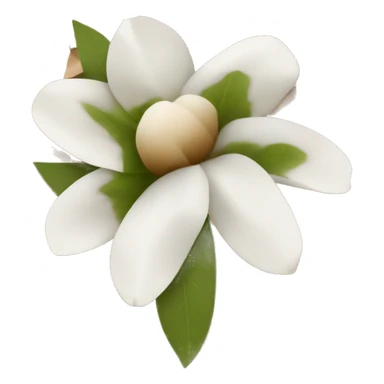 white flowers wrapped in brown paper sticker