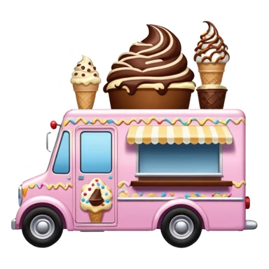 Krazy Ken Jenkins 4wd 1924 racing ice cream with chocolate, nuts and sprinkles dream house food truck  sticker