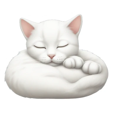 Baby white cat sleeping  sticker