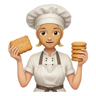 Busted can of biscuits lady sticker