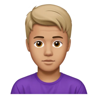 justin bieber, wear purple t shirt sticker