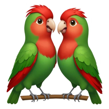 A beautiful love birds singing sticker