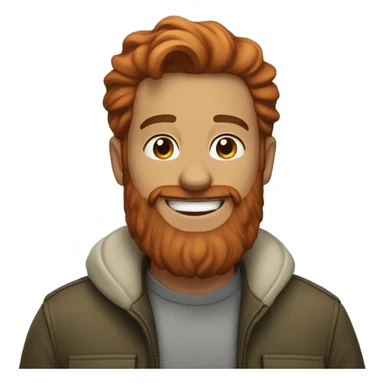 smiling man with beard outdoors missing red hair girl sticker