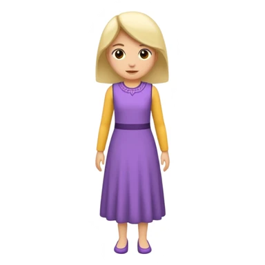 Mor saçlı kız elbise beyaz 

 sticker