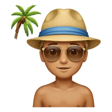 A boy at the beach  sticker