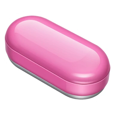 pink medication capsule sticker