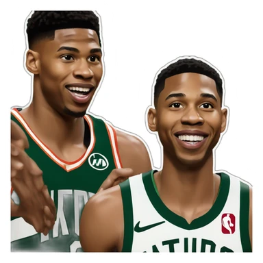 Antetokounbo and lillard sticker