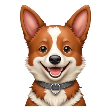 Happy excited red heeler sticker