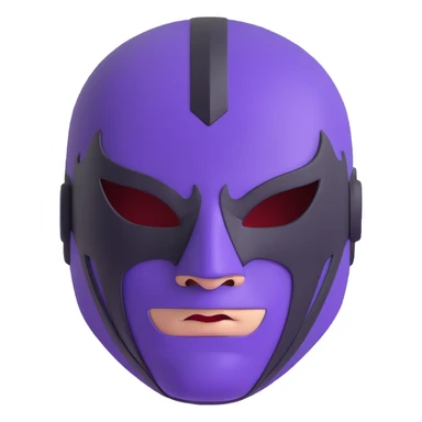 black and lavender luchador mask sticker