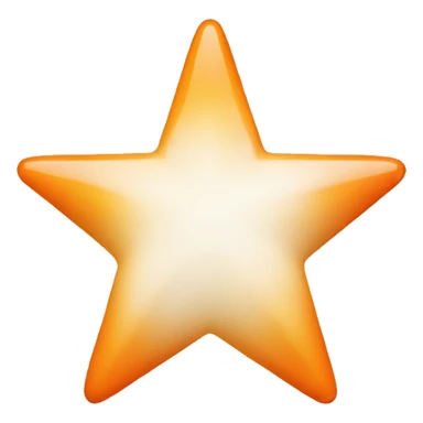 one plain bright orange star  sticker