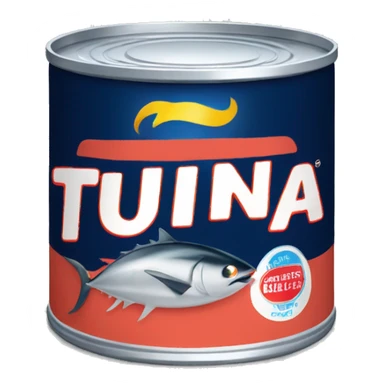  can of tuna is a compact, cylindrical container designed to preserve and store tuna fish. sticker