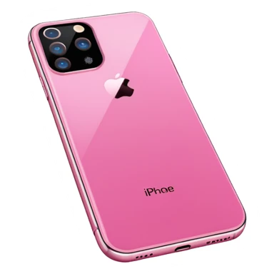 Create me a pink iPhone 17 pro image with the screen in a straight position. png sticker