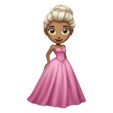 Realistic Ariana Grande as Galinda from wicked wearing long flowing pink dress  sticker