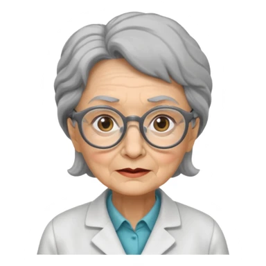 scientist professor old woman sticker