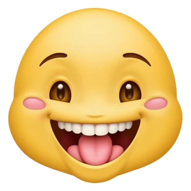 flirty emoji with tounge touching top teeth sticker